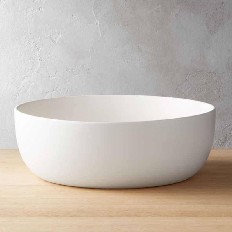 Crisp Matte White Serving Bowl + Reviews | CB2 | CB2