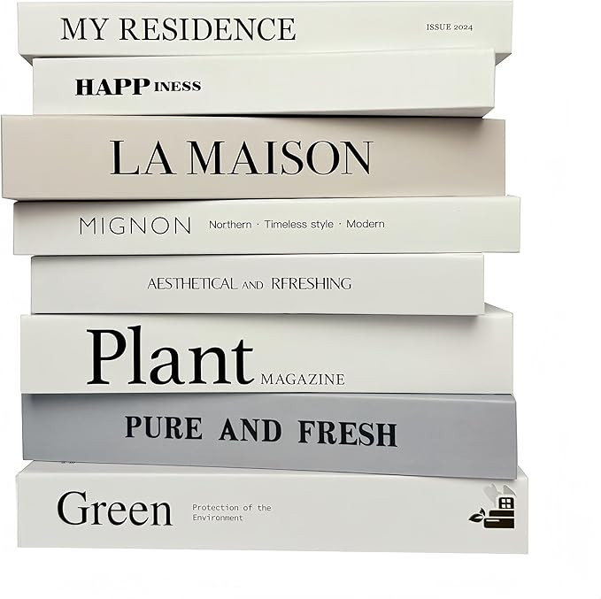 8 Pack Decorative Books, Ediactcyl Decoration Faux Books for Hardcover Home Decor | Fake Book Sta... | Amazon (US)