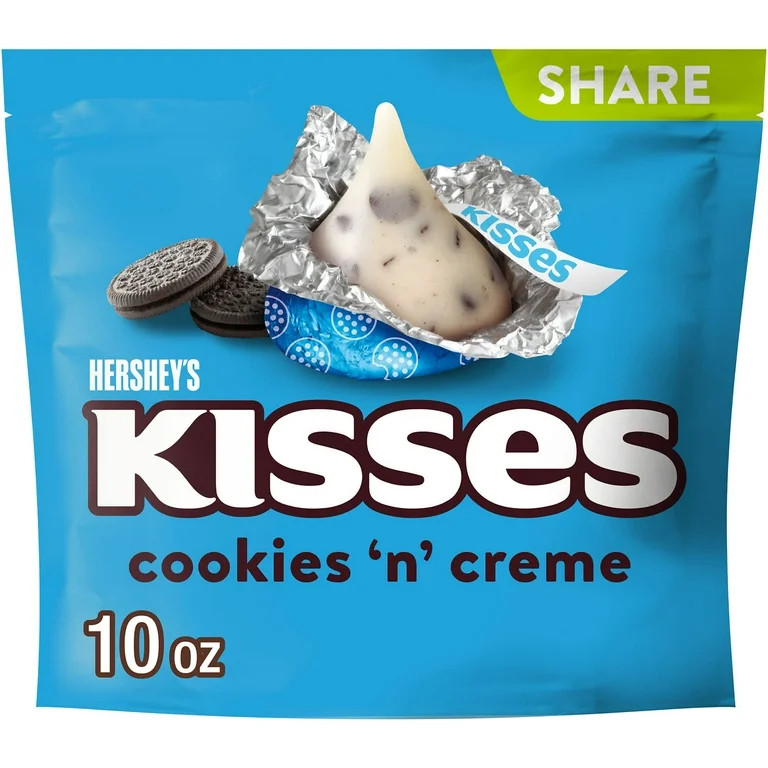 Hershey's Kisses Cookies 'n' Creme Candy, Share Pack 10 oz | Walmart (US)