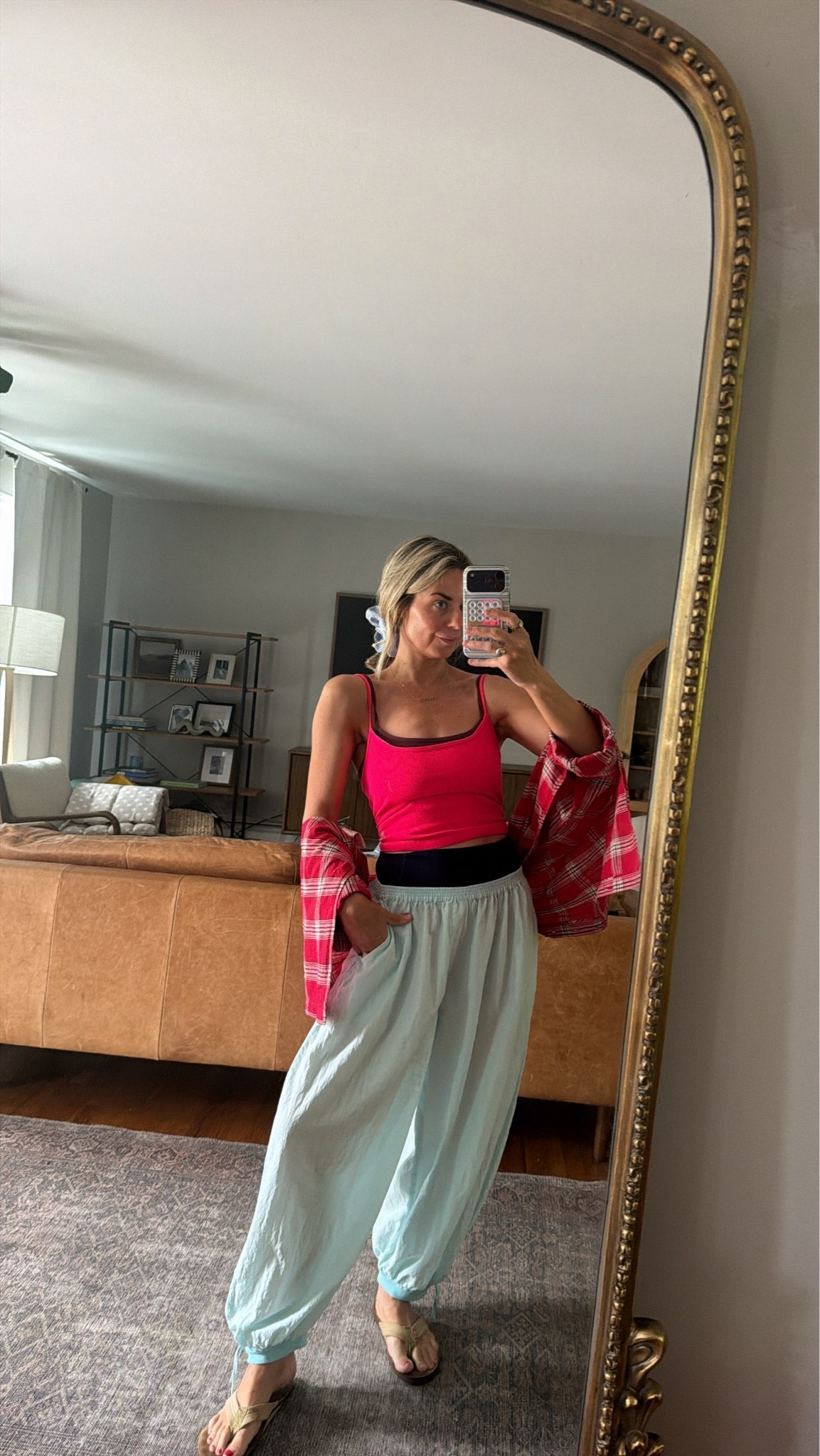 Obsessed with this double layered tank top! Wearing small as well as in the pants 

Perfect travel outfit

#LTKOver40 #LTKootd