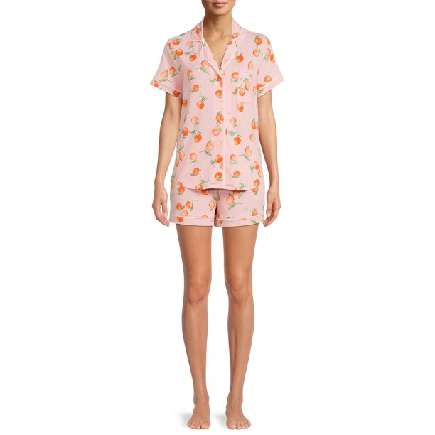 Secret Treasures Women's and Women's Plus Size Top and Shorts Pajama Set, 2-Piece | Walmart (US)