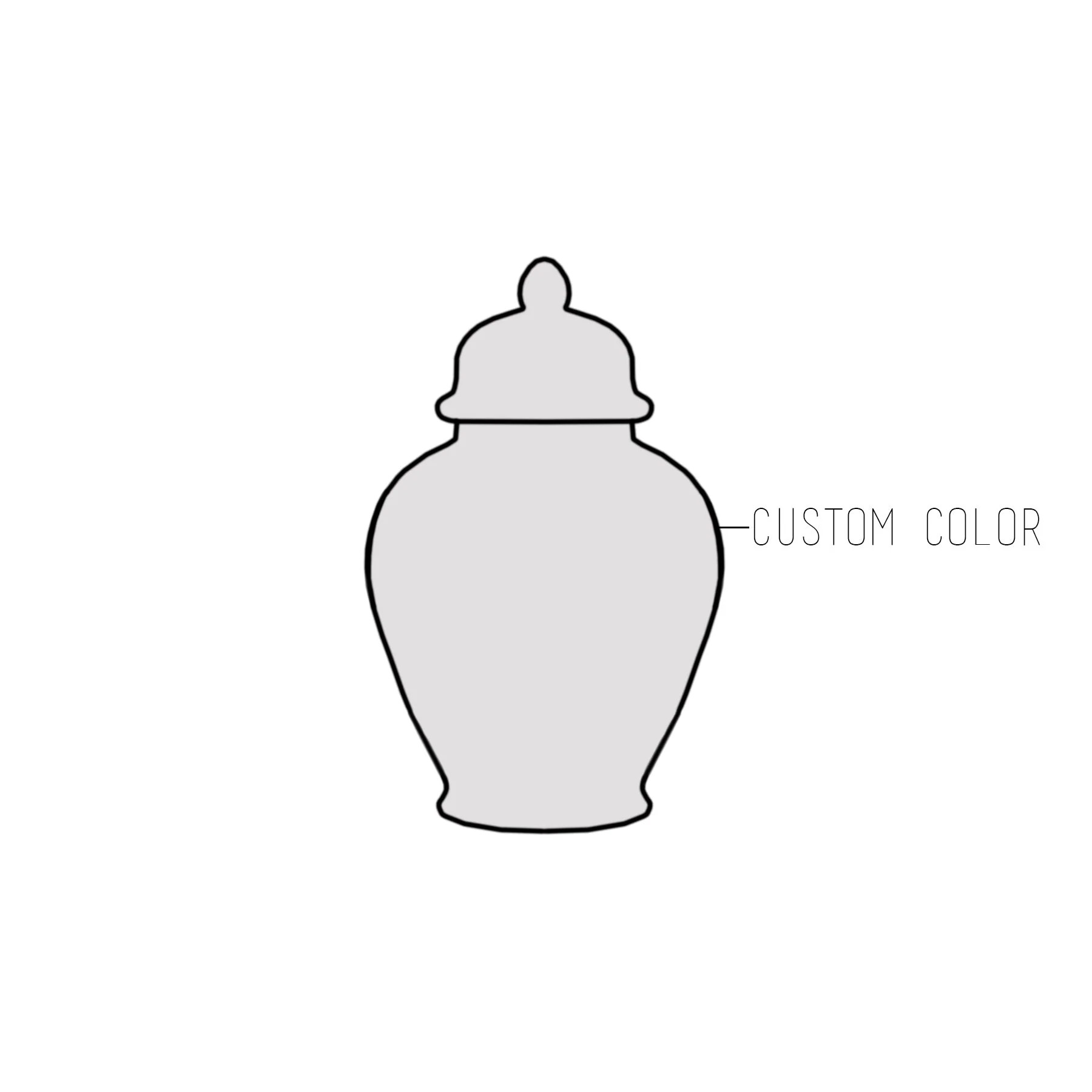 Custom Color Solid Ginger Jars | Ruby Clay Company