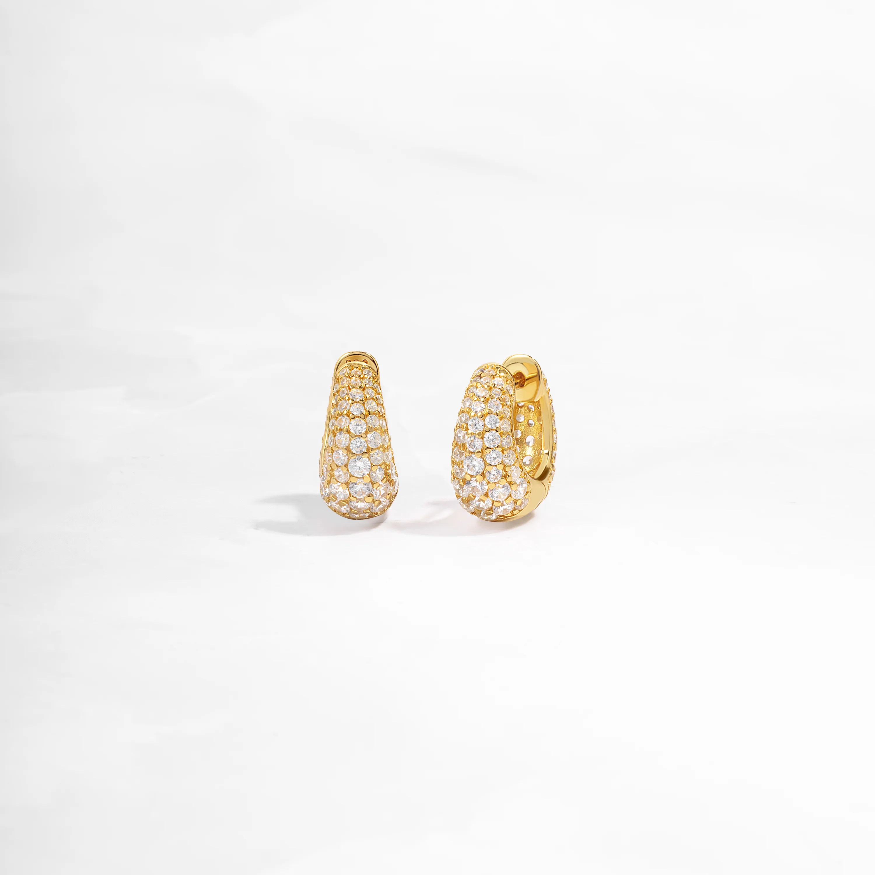 Basket Pave Hoops | Sami Jewels