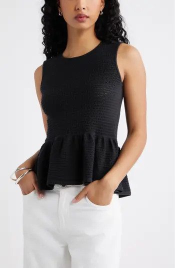 Open Edit Open Stitch Peplum Sweater Tank | Nordstrom | Nordstrom