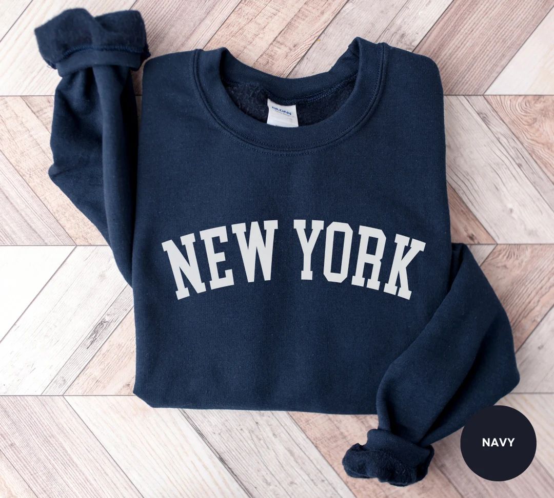 New York Sweatshirt, New York Shirt, New York Crewneck Sweater, US State, New York Gift, Soft Uni... | Etsy (US)