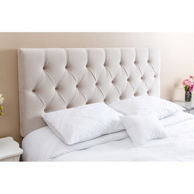 Abbyson Dakota Tufted Headboard in Ivory - Full Queen | Cymax Stores