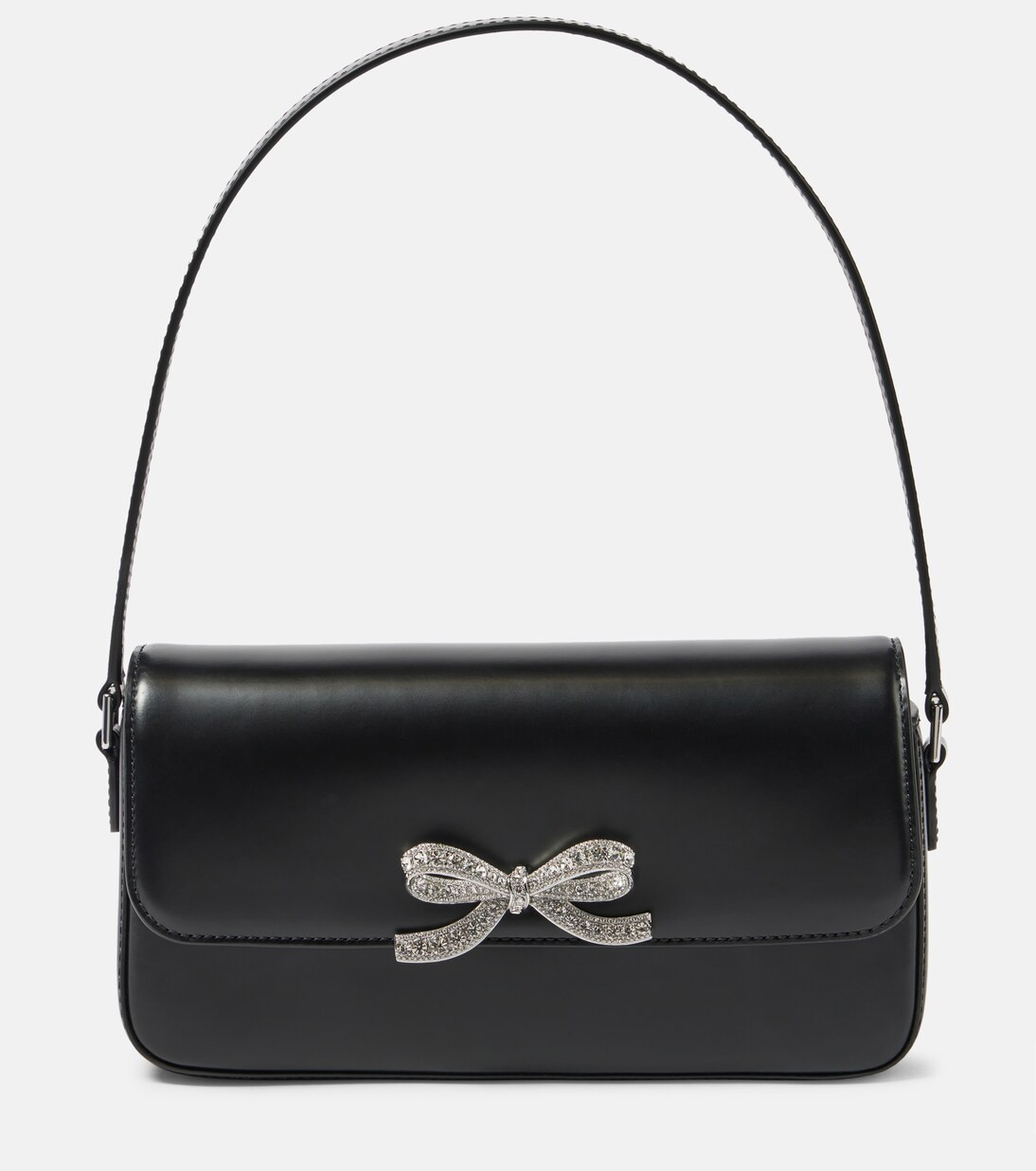 Bow-detail leather shoulder bag | Mytheresa (US/CA)