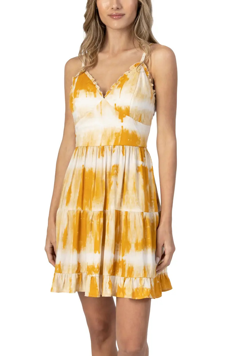 Speechless Tie Dye Ruffle Minidress | Nordstrom | Nordstrom
