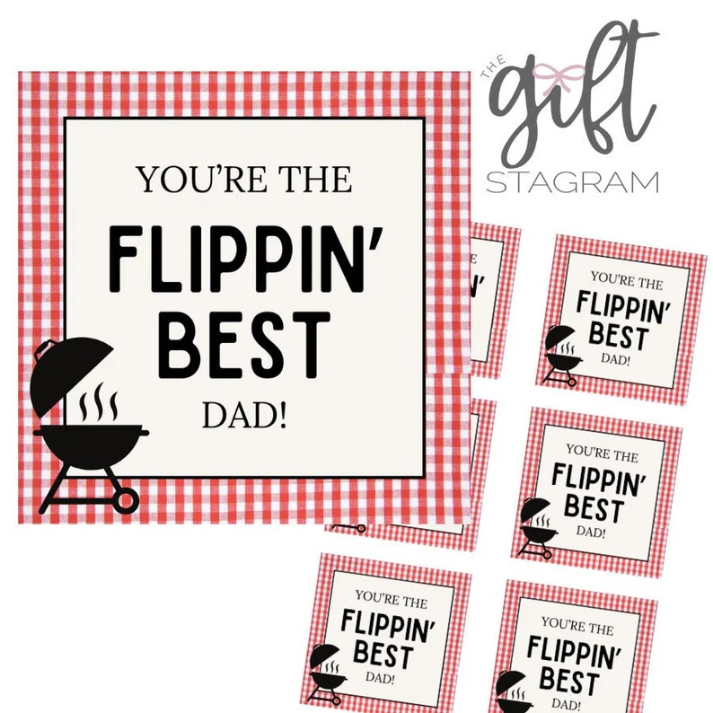 You're the Flippin' Best Dad Gift Tag DIGITAL DOWNLOAD Printable Gift Tag Grilling Gift Tag Fathe... | Etsy (US)