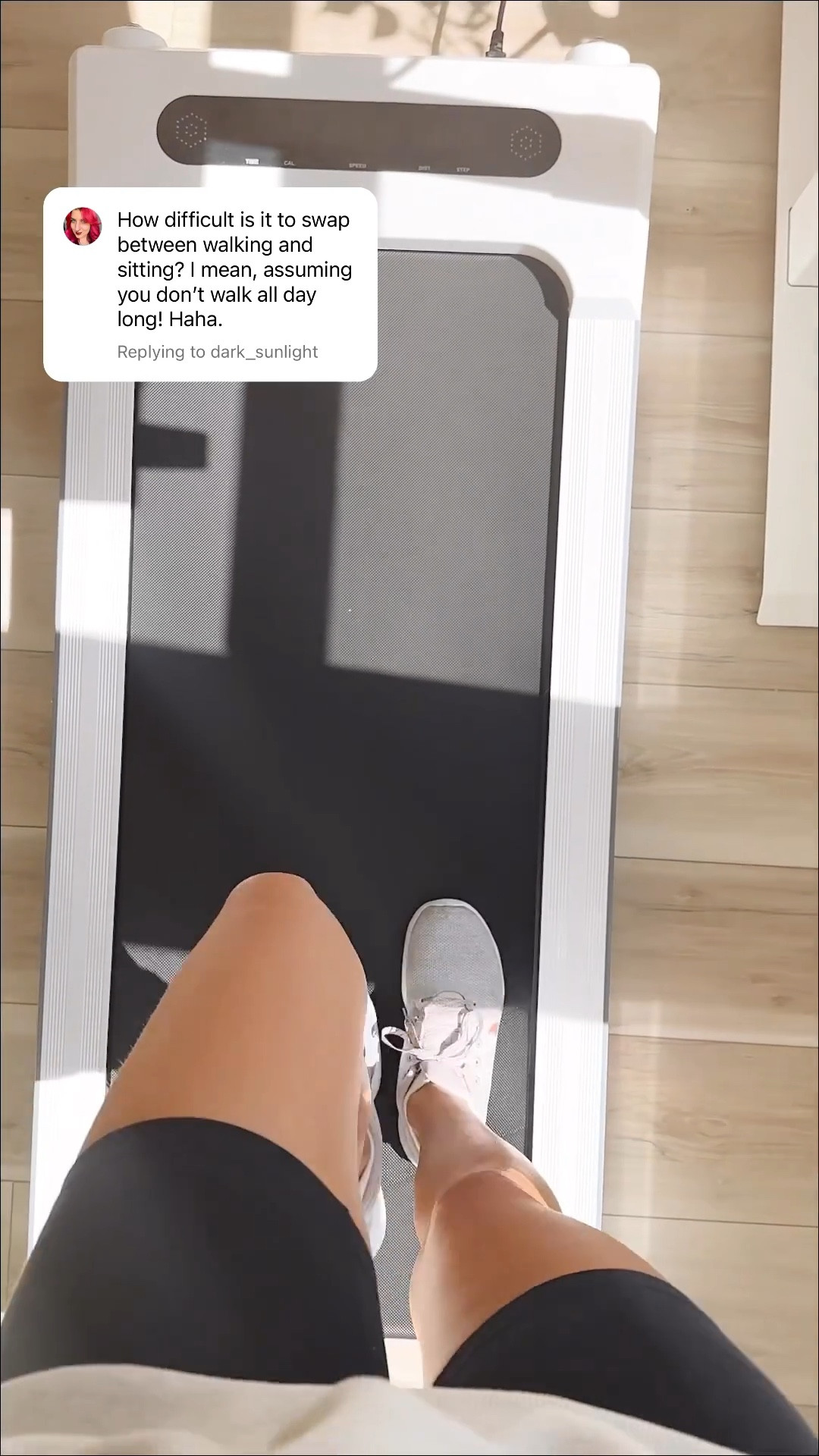 I took the advice from the peeps of TikTok and got the treadmill for under my standing desk, and I LOVE IT. I’ve been walking so much, and it it really puts me in the zone. Deep focus mode turned on ✅ ~ work from home life. #desktreadmill #desksetup #wfhlife

#LTKhome #LTKFind