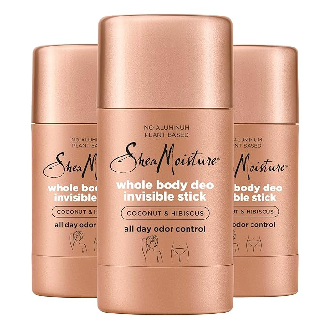 SheaMoisture Invisible Deo Stick Coconut & Hibiscus 3count Whole Body Plant Based, No Aluminum 2.... | Amazon (US)