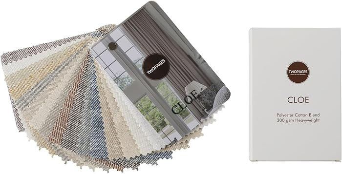 TWOPAGES Cloe Organic Cotton Curtain Fabric Sample Book | Amazon (US)