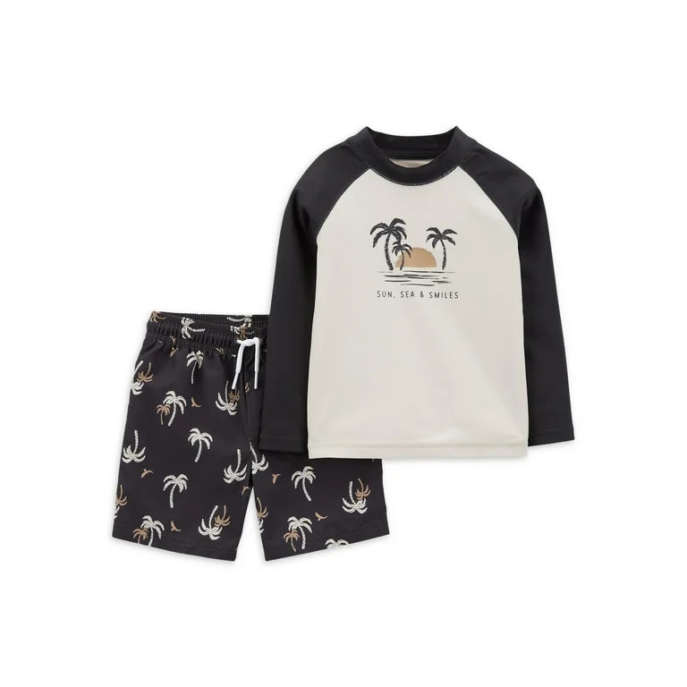 Carter's Child of Mine Baby and Toddler Boy Rashguard and Swim Trunks Set, 2-Piece, Sizes 12M-5T | Walmart (US)