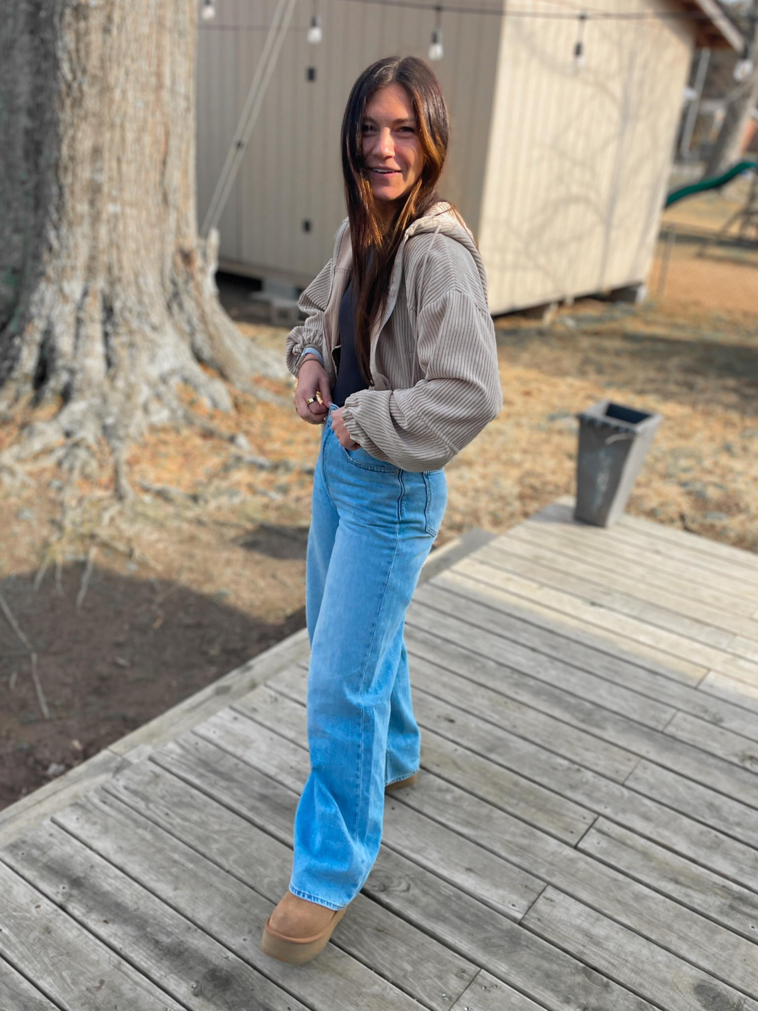 Curve love jeans size: 25 (two sizes smaller than my reg jean size)// uggs size 8 (they run a tad big so I wear thick socks.. prob could have done a 7) 

#LTKSeasonal