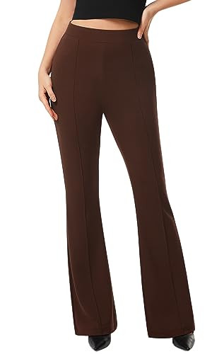 AFITNE Women's Dress Pants High Rise Flare Pants Pull On Stretchy Work Pants Business Office Casu... | Amazon (US)