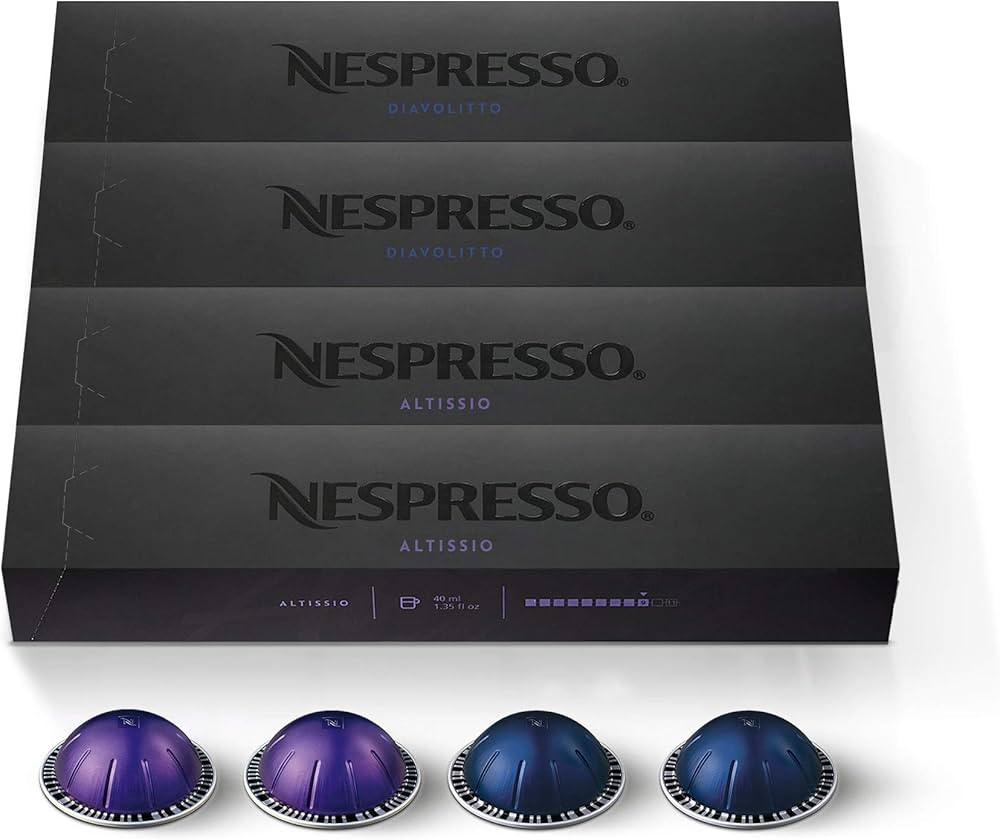 Nespresso Capsules VertuoLine, Espresso, Bold Variety Pack, Medium and Dark Roast Espresso Coffee... | Amazon (US)