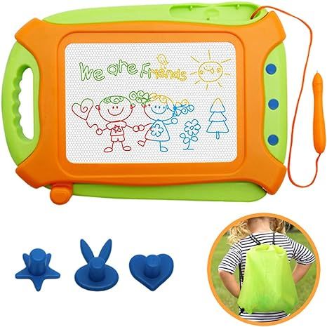 Wellchild Magnetic Drawing Board for Toddlers,Travel Size Toddlers Toys A Etch Toddler Sketch Col... | Amazon (US)