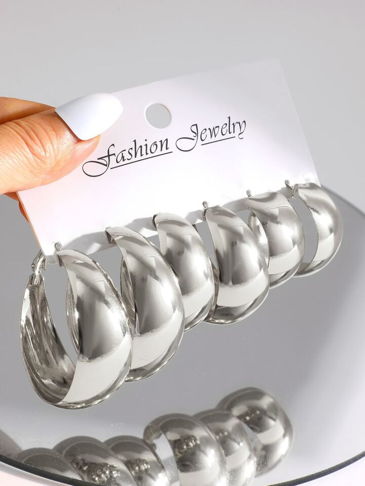 6st Eenvoudig & Stijlvol Ronde Oorringenset , Veelzijdig Voor Feesten , Date En Dagelijkse slijta... | SHEIN