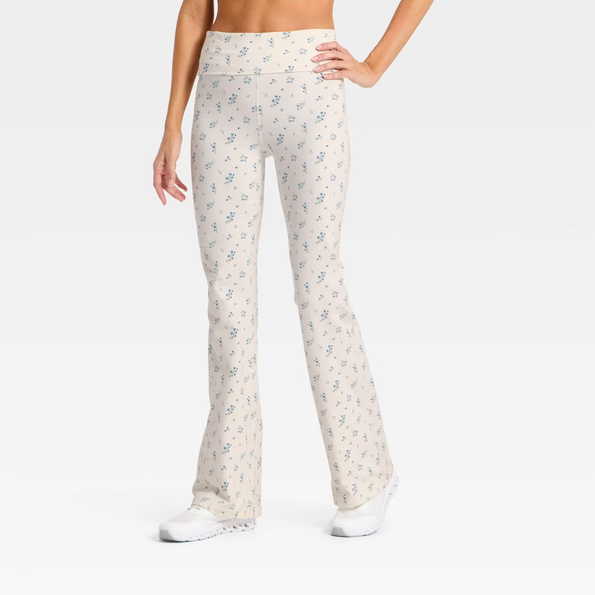 Women's Cotton Balance High-Rise Foldover Flare Leggings - All In Motion™ | Target