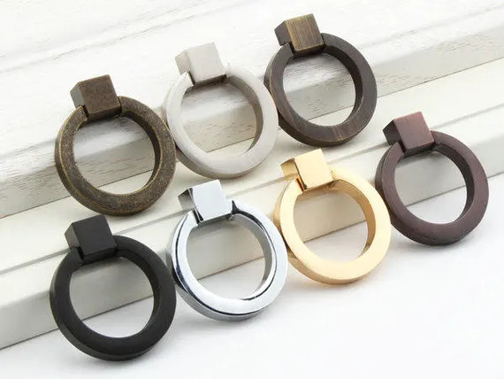 Drop Ring Cabinet Door Pull Dresser Knobs Drawer Knob Pulls | Etsy | Etsy (US)