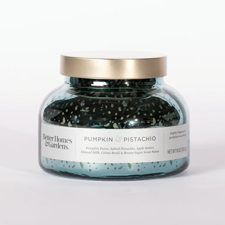 Better Homes & Gardens 18oz Pumpkin & Pistachio Mercury 2-Wick Jar Candle - Walmart.com | Walmart (US)
