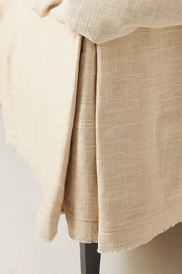 Luxe Linen Blend Bed Skirt | Anthropologie (US)