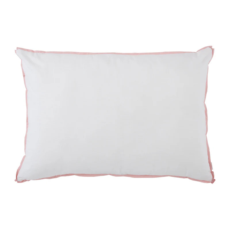 White with Blush Flange Oversized Pillow | Room 422
