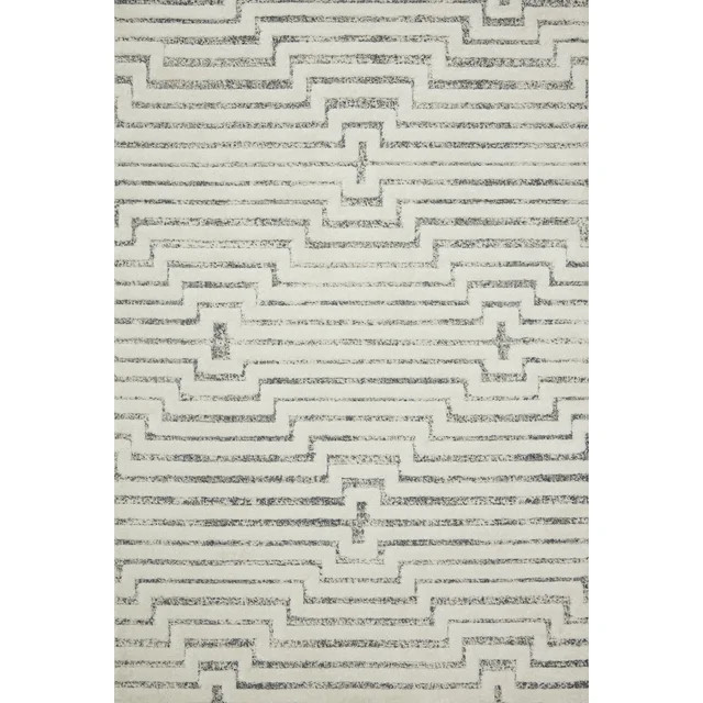 Loloi II Hagen HAG-03 White / Sky Geometric Area Rug 18" x 18" Sample Swatch | Walmart (US)