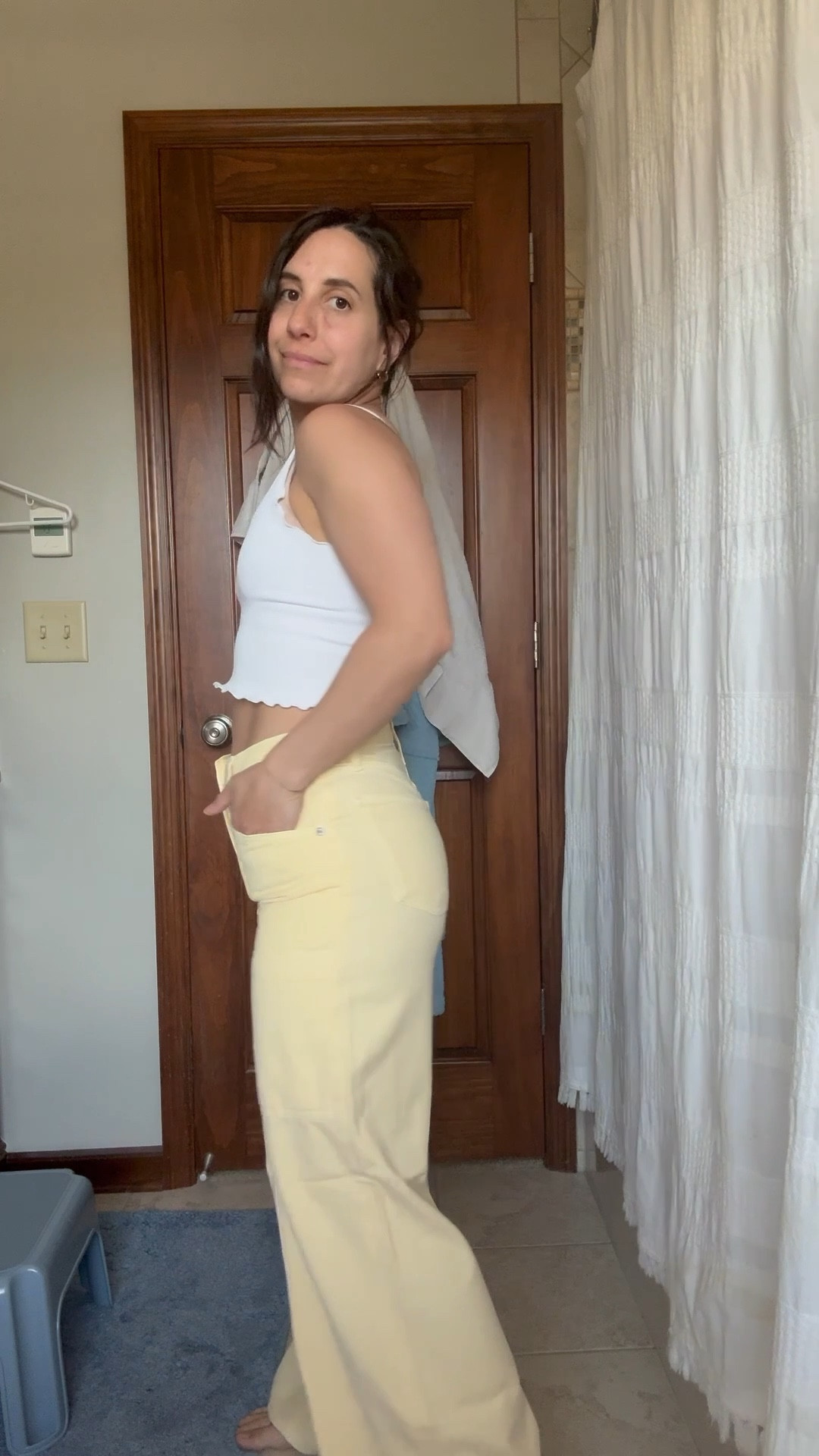 Yellow is the color of the year! These trendy, super soft, utility jeans are just incredible. I will be wearing these with sneakers and sandals all the time this season. I’m wearing size small/6. 

More colors available but this yellow is just a must. 

#LTKSeasonal #LTKStyleTip #LTKSaleAlert