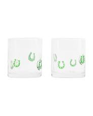 Set Of 2 Horshoe Double-old Fashioned Glasses | TJ Maxx