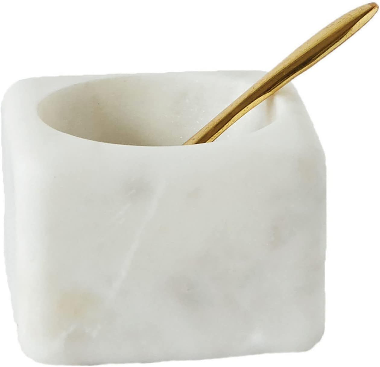 Amazon.com: Creative Co-Op Square White Marble Brass Spoon (Set of 2 Pieces) Bowl: Home & Kitchen | Amazon (US)