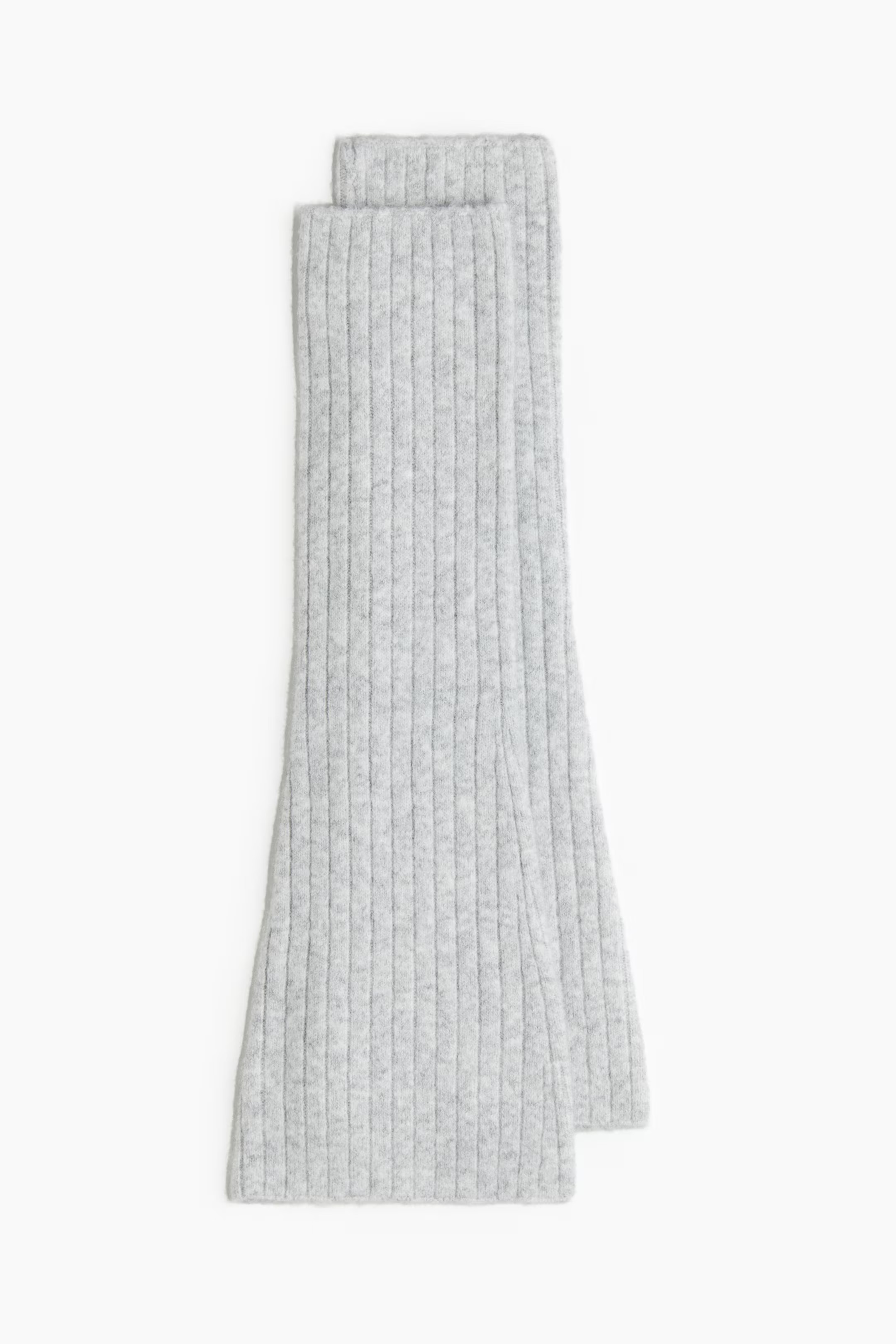 Ausgestellte Beinstulpen aus Rippstrick - Hellgraumeliert - Ladies | H&M AT | H&M (DE, AT, CH, NL, FI)