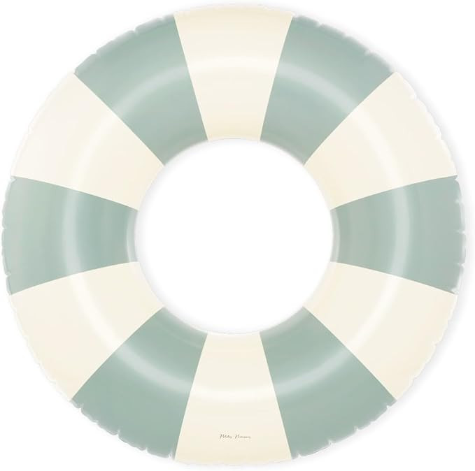 Petites Pommes Red and White Striped Pool Tube for Kids - Durable Inner Tube, Handprinted Classic... | Amazon (US)