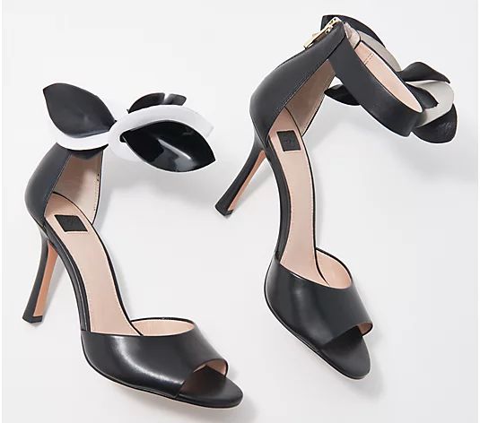 Louise et Cie Leather Heeled Sandals - Kenbeck | QVC