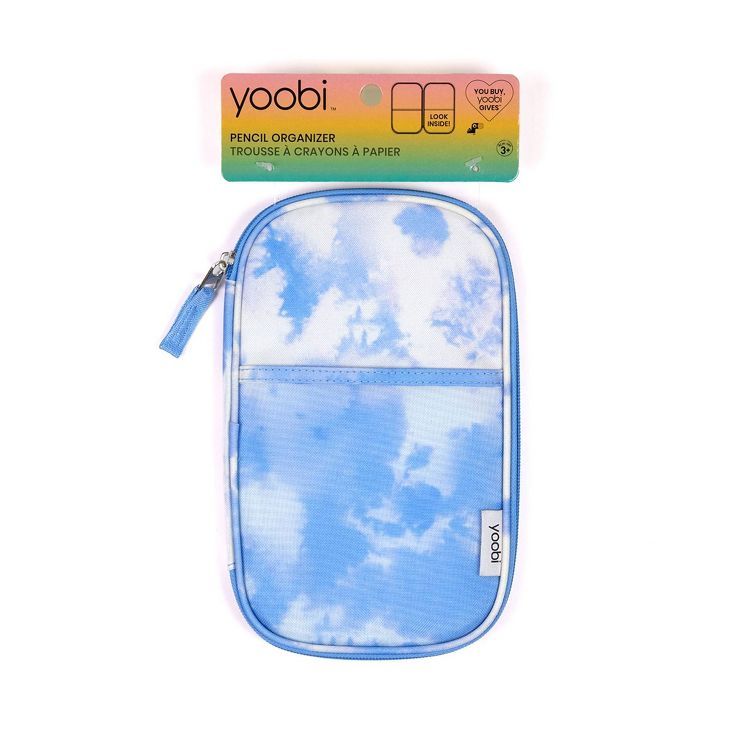 Single Zip Pencil Organizer Powder Blue Tie Dye - Yoobi™ | Target