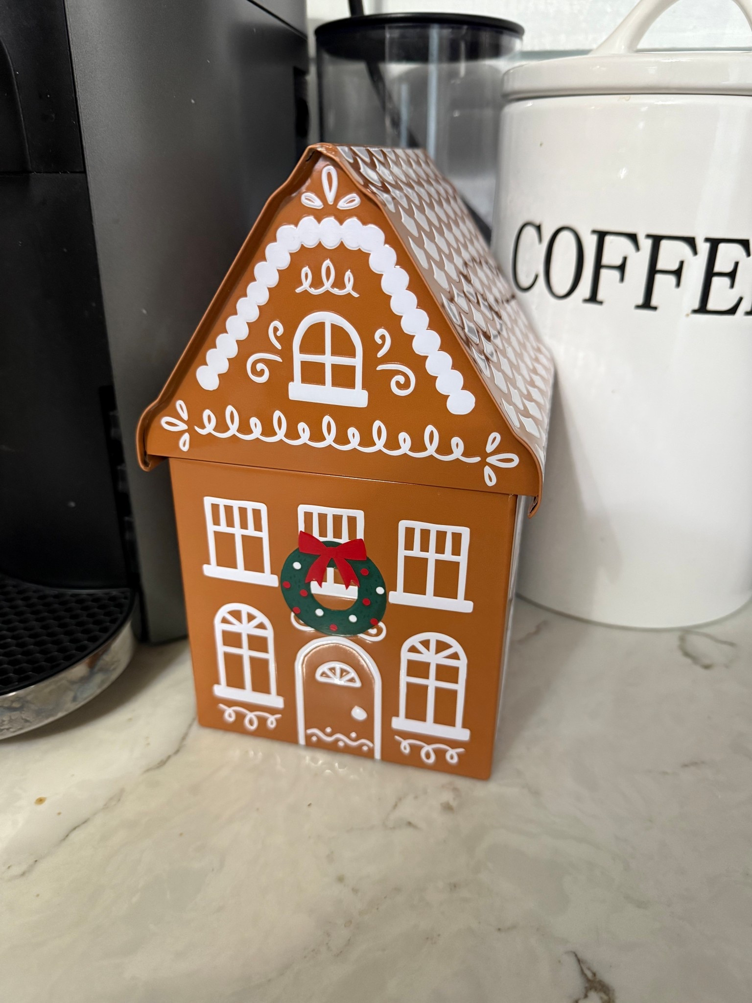 $6 gingerbread tins! Would be so cute for gifts, or just even to have on display! 

#LTKHoliday #LTKGiftGuide #LTKHome