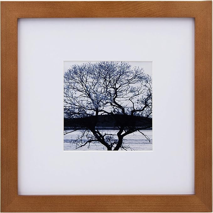 Egofine 8x8 Picture Frames for Picture 4x4 with Mat or 8x8 whitout Mat Made of Solid Wood for Tab... | Amazon (US)