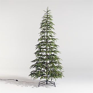Faux Hemlock Pre-Lit LED Christmas Tree with White Lights 9' + Reviews | Crate & Barrel | Crate & Barrel