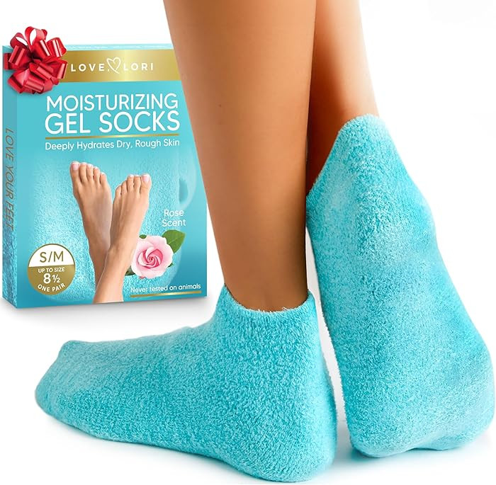 Moisturizing Socks (Up to Size 8.5) Gel Silicone Aloe Socks Spa Gifts Stocking Stuffers for Women... | Amazon (US)
