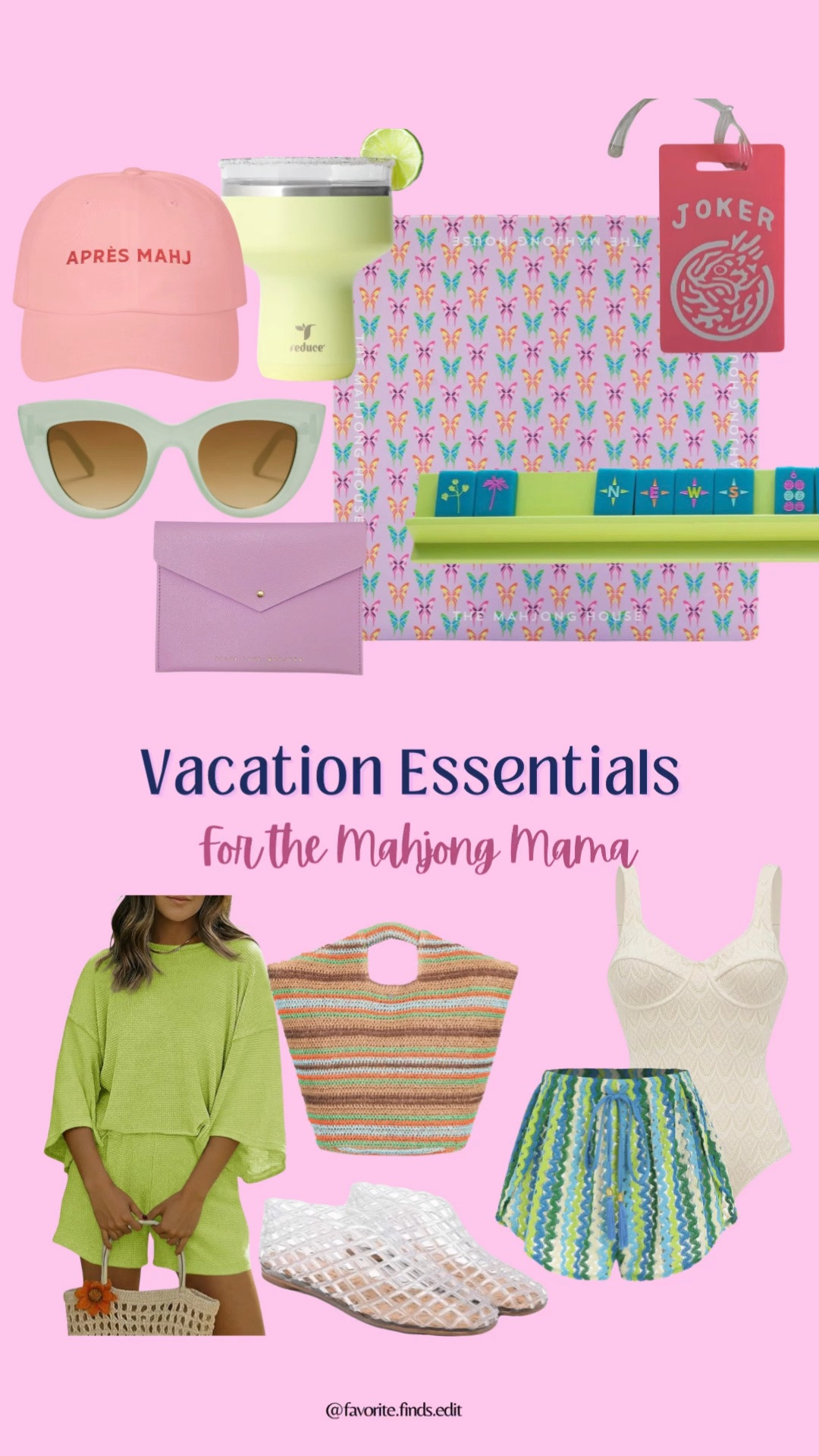Vacation essentials for the Mahjong mama ☀️🀄️ everything I’d pack for pool days, beach trips, and mahj nights—from cute travel accessories to easy vacation outfits 💗 All linked to shop!

#LTKmomlife #LTKOver40 #LTKTravel