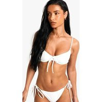 Womens Swimwear Essentials Underwired Bikini Top - White - 32B | boohoo (US & Canada)