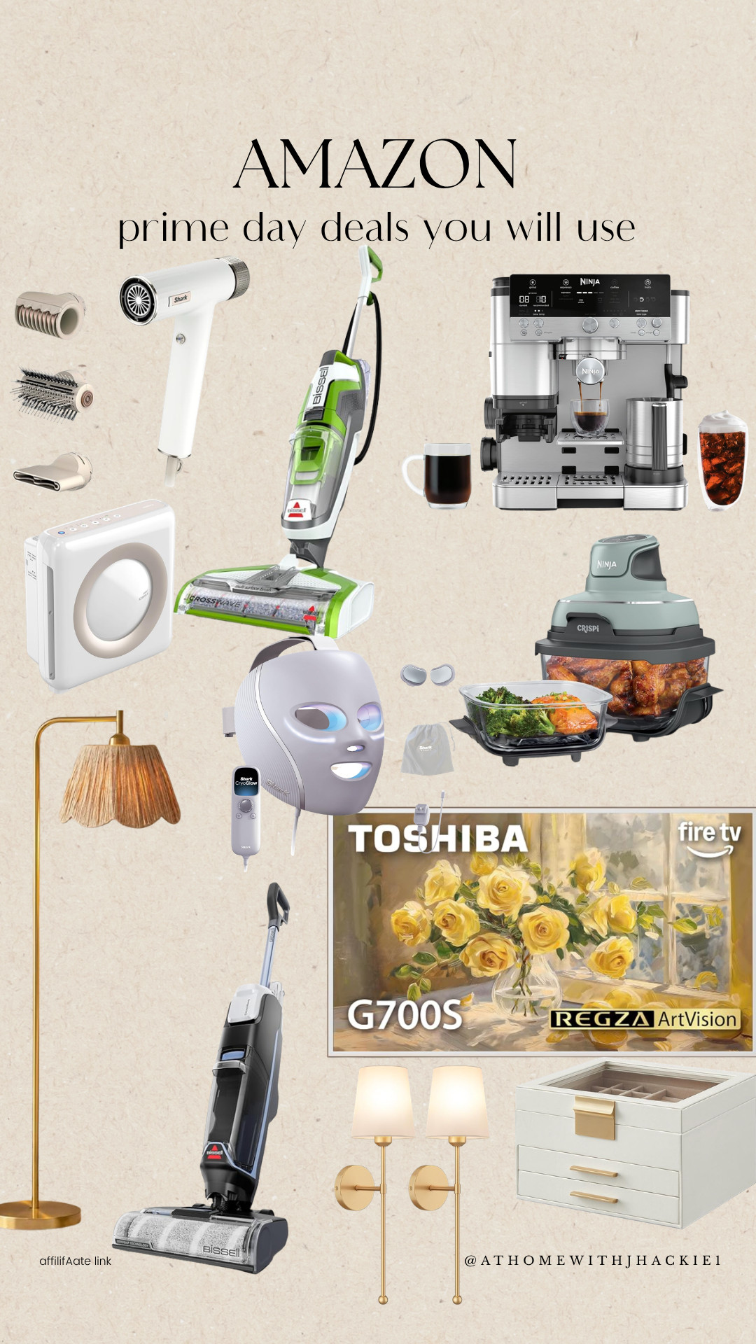 Amazon Prime Day deals, best Prime Day deals, Amazon Prime Day must haves, Amazon deals worth buying, Amazon home essentials, practical Amazon finds, Amazon must haves, Shark hair dryer, Bissell CrossWave, Ninja espresso machine, Ninja Crispi air fryer, Shark LED face mask, Toshiba art TV, Amazon smart home deals, home appliance deals, cleaning essentials, kitchen appliance deals, beauty tech deals, Amazon lighting finds, Prime Day home finds, useful Amazon products, Amazon favorites 

 #LTKHome #LTKSaleAlert