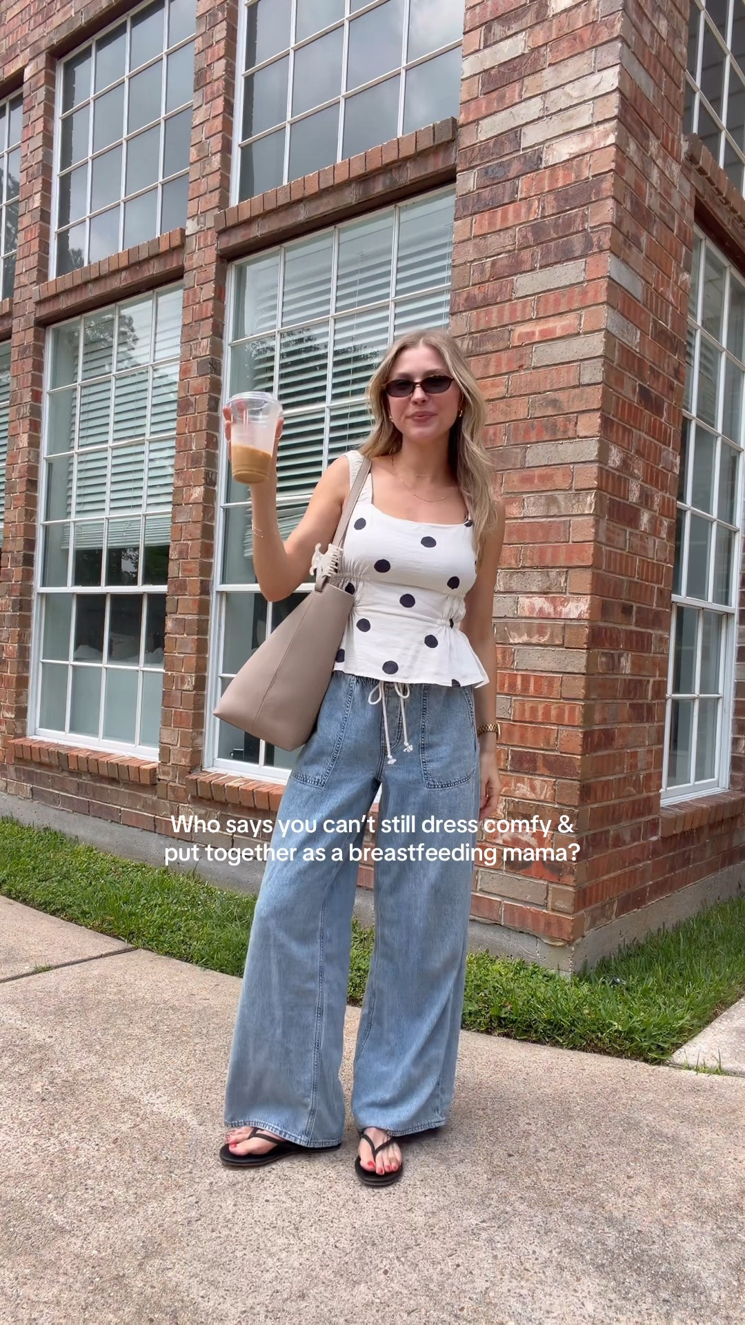 Breastfeeding friendly mom outfit! Top in S, drawstring denim in S.

#LTKmomlife #LTKootd #LTKdayinmylife
