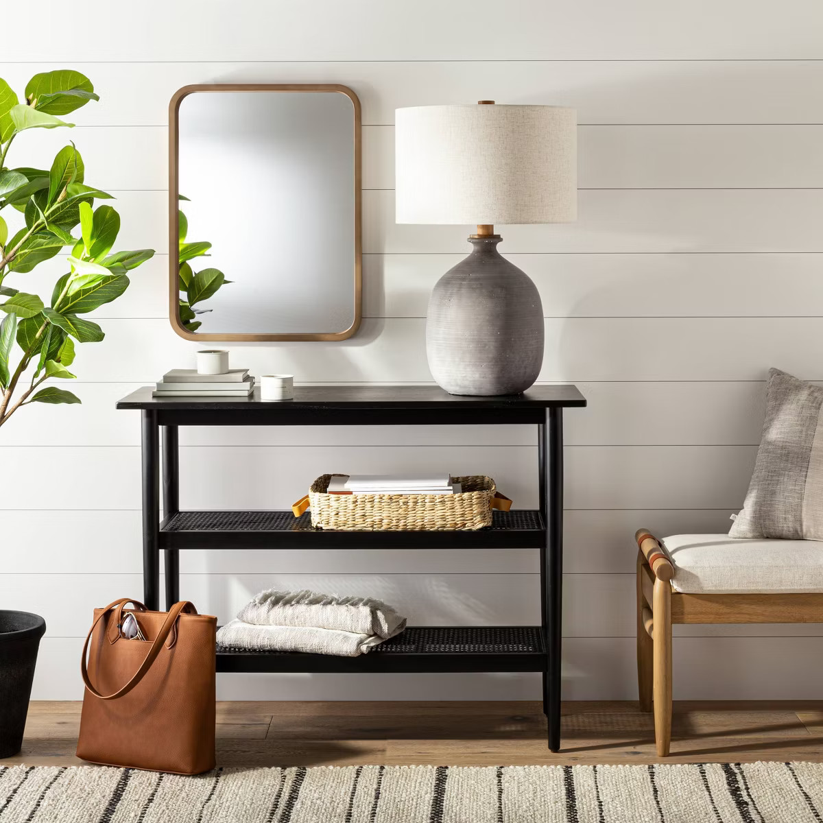 Resin Table Lamp Gray (Includes LED Light Bulb) - Hearth & Hand™ with Magnolia | Target