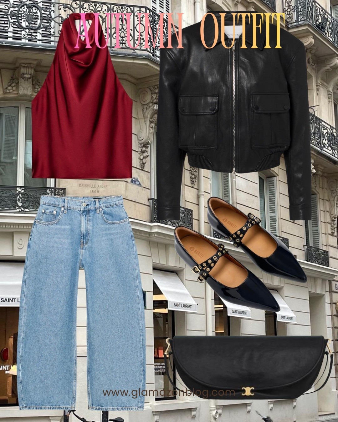 Chic outfit, satin top, satin outfit, leather bag, Celine bag, leather jacket

#LTKuk #LTKautumn #LTKFashionMonth