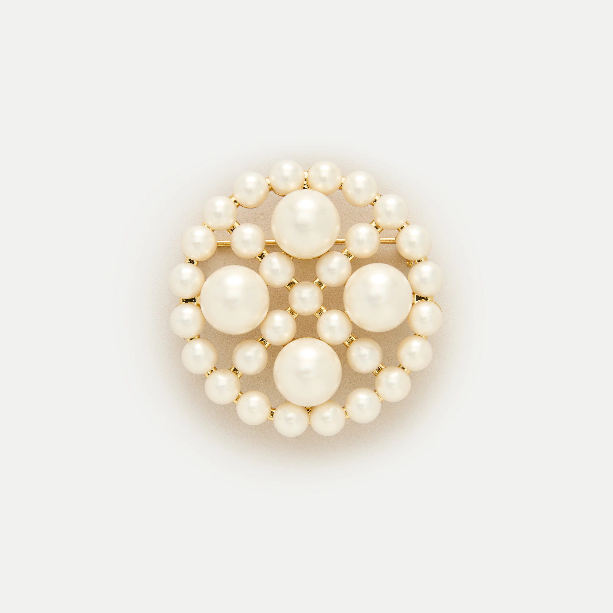 Circular pearl brooch | J. Crew US