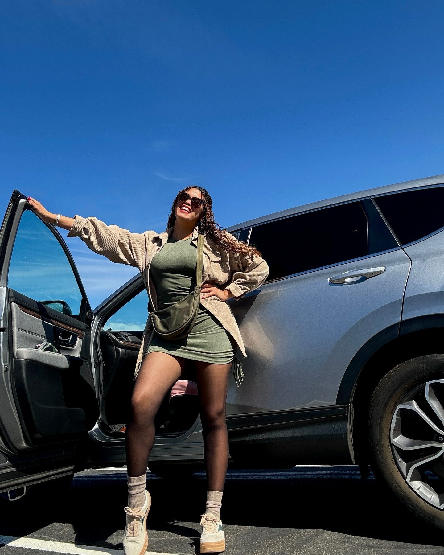 All green outfit! 

Neutral tones, chic casual, effortless style, cozy aesthetic, fashion inspo, statement accessories

#NeutralAesthetic
#CorduroyJacket #MiniDress #SneakerStyle #MonochromeLook #MinimalistStyle #SoftNeutral #EffortlessFashion 

#LTKFindsUnder50 #LTKStyleTip #LTKFindsUnder100