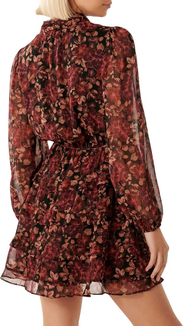 Ever New Floral Long Sleeve Ruffle Minidress | Nordstrom | Nordstrom