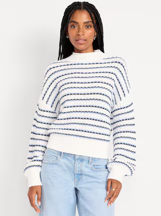 Roll-Neck Fisherman Knit Sweater | Old Navy (US)