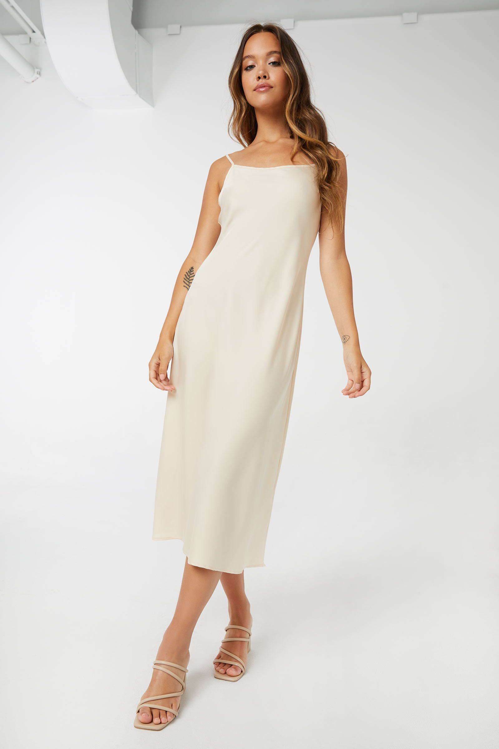 Maxi Satin Slip Dress | Ardene